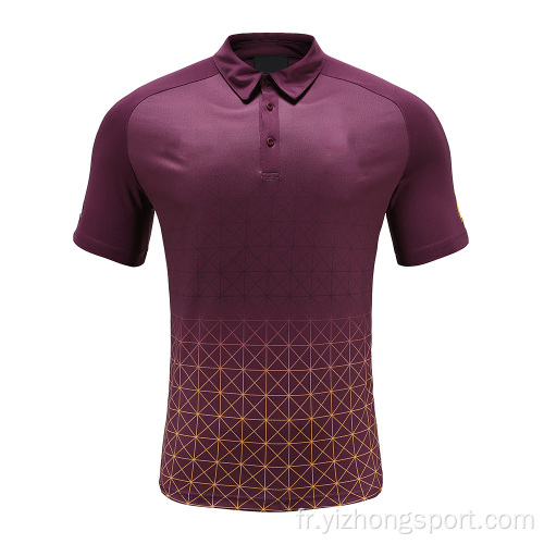 Polo à carreaux Dry Fit Rugby Wear pour homme